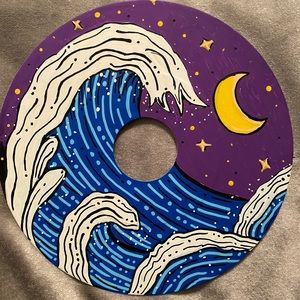 Wave painting on a small record